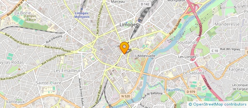 localisation de l'entreprise PIED-A-TERRE à LIMOGES
