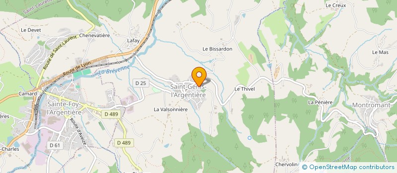 localisation de l'entreprise PIED BRETON  SAINT-GENIS-L'ARGENTIERE