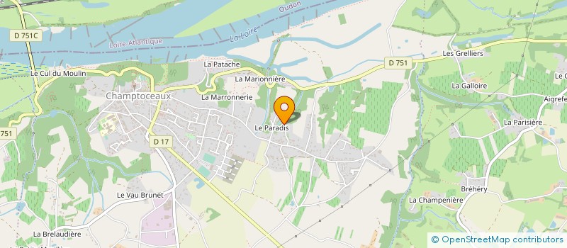 localisation de l'entreprise PIEDS NUS SUR LA TERRE  OREE-D'ANJOU