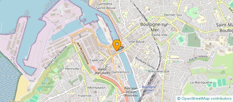 localisation de l'entreprise PIER 62 DEVELOPPEMENT  BOULOGNE-SUR-MER