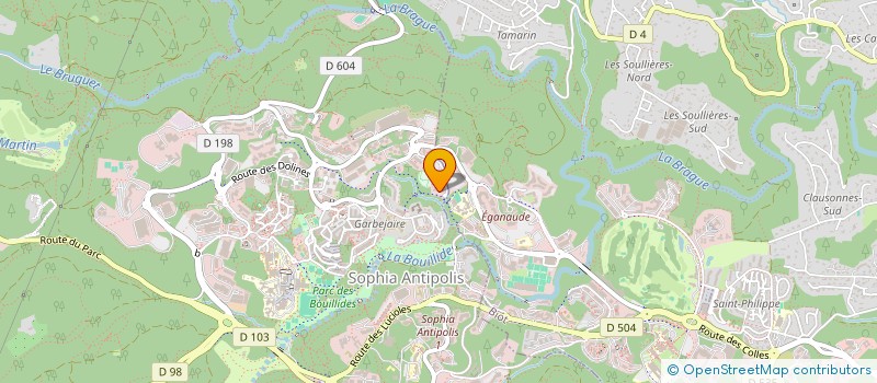 localisation de l'entreprise PIER39.  VALBONNE