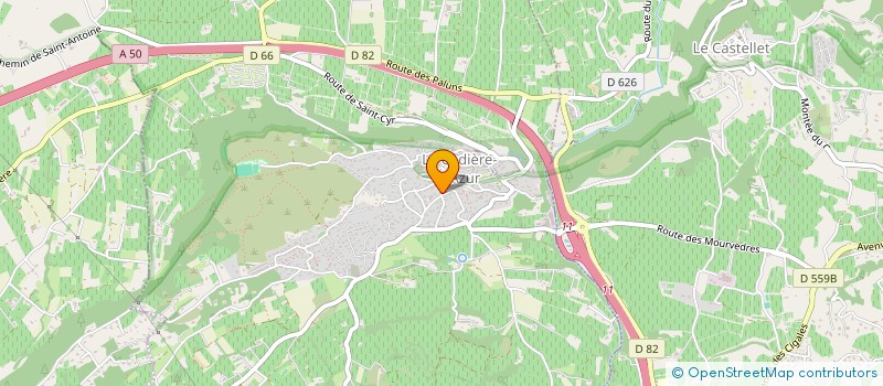 localisation de l'entreprise PIERACCI TRAVAUX AGRICOLE à LA CADIERE-D'AZUR