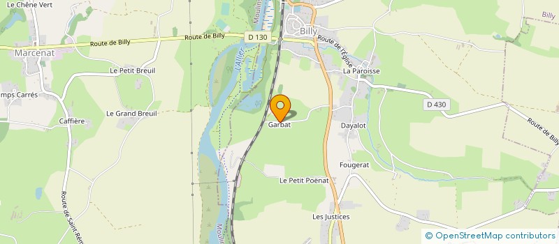 localisation de l'entreprise PIERALOU  BILLY