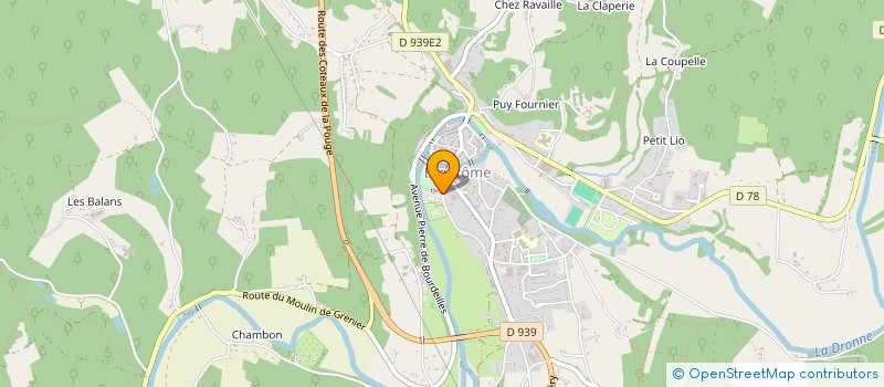 localisation de l'entreprise PIERAUD  BRANTOME EN PERIGORD