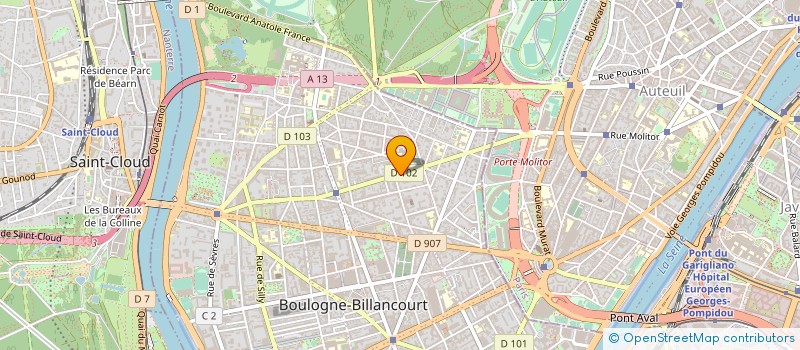 localisation de l'entreprise PIERENS & PARTNERS à BOULOGNE-BILLANCOURT