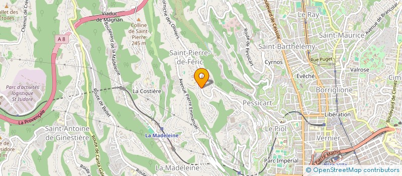 localisation de l'entreprise PIERLOCAT à NICE