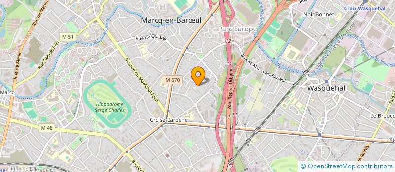 localisation de l'entreprise PIERLYS à MARCQ-EN-BARŒUL