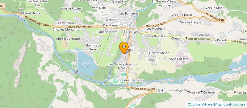 localisation de l'entreprise PIERO  TANINGES