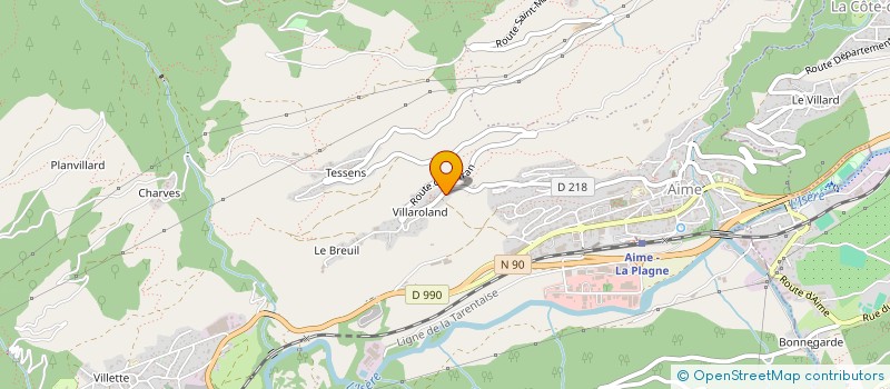 localisation de l'entreprise PIERRA MENTA DEVELOPPEMENT  AIME-LA-PLAGNE