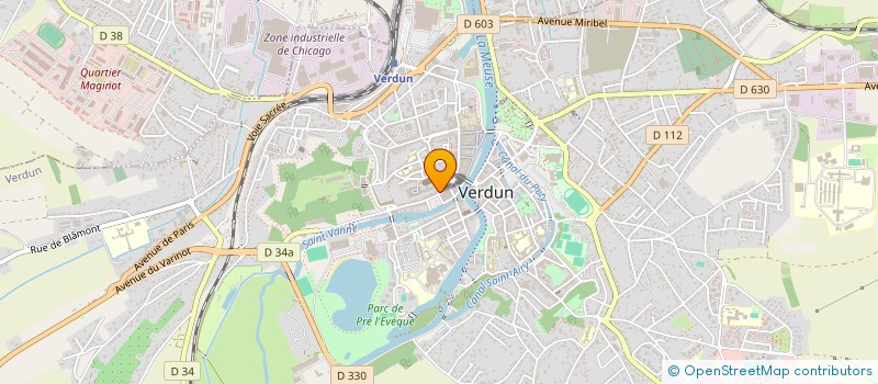 localisation de l'entreprise PIERRALINE VOYAGES  VERDUN