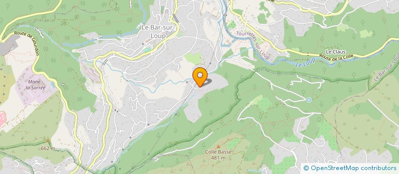 localisation de l'entreprise PIERRAZUR à LE BAR-SUR-LOUP