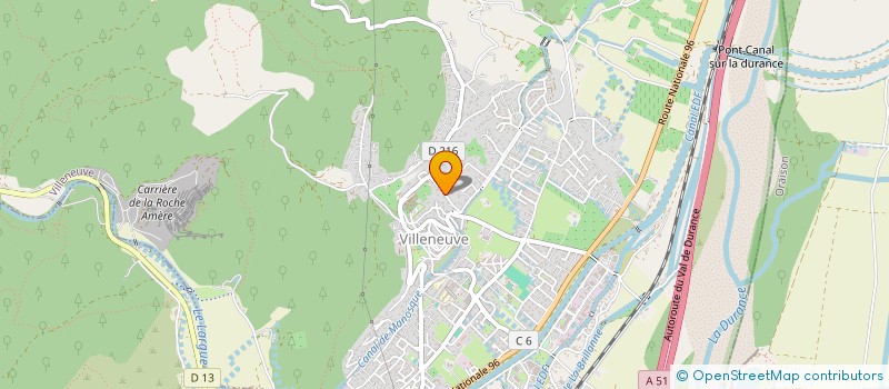 localisation de l'entreprise PIERRE  VILLENEUVE