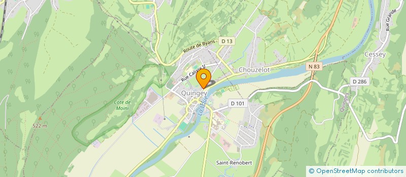 localisation de l'entreprise PIERRE A PIED  QUINGEY