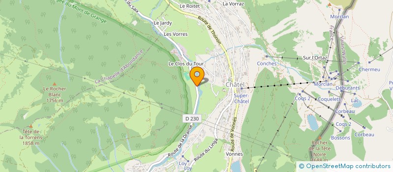 localisation de l'entreprise PIERRE AU LOUP à CHATEL