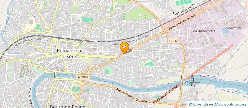 localisation de l'entreprise PIERRE AUFFEVE à ROMANS-SUR-ISERE