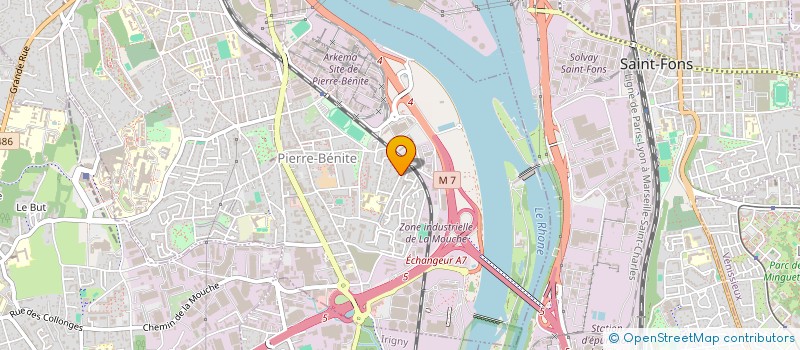 localisation de l'entreprise PIERRE BENITE ET SON HISTOIRE  OULLINS-PIERRE-BENITE