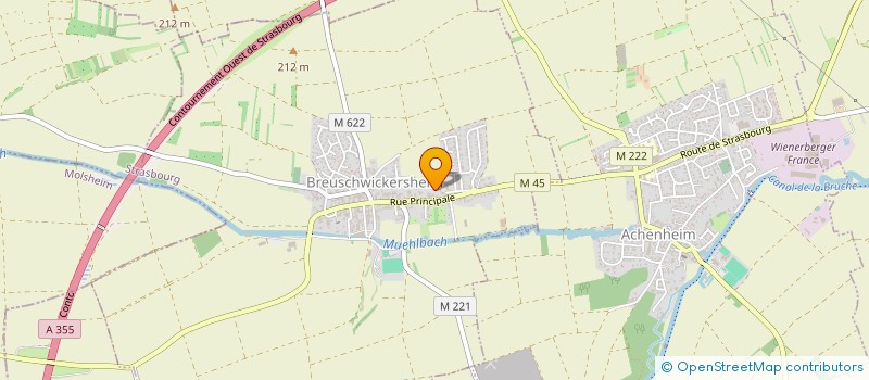 localisation de l'entreprise PIERRE BERNHARDT  BREUSCHWICKERSHEIM