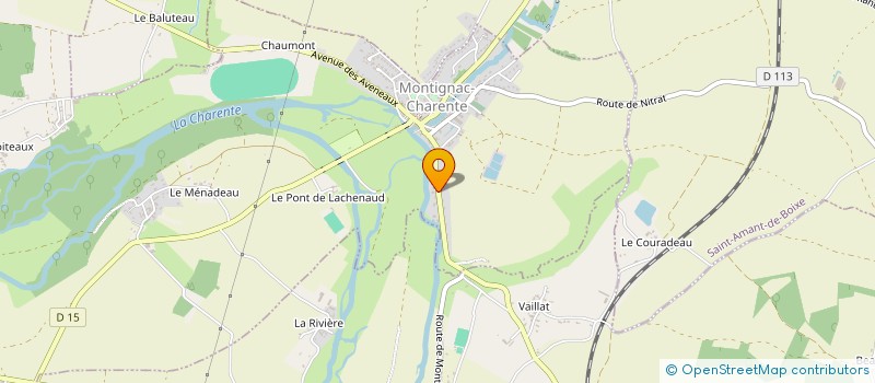 localisation de l'entreprise PIERRE BONNEAU SARL à MONTIGNAC-CHARENTE