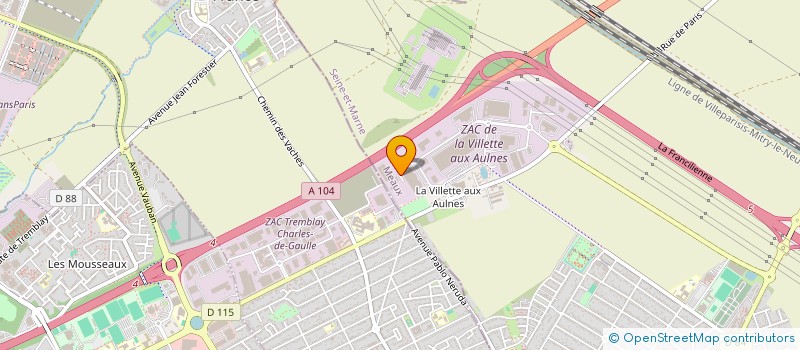 localisation de l'entreprise PIERRE BURETTE LOGISTIQUE  MITRY-MORY