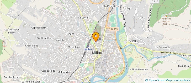 localisation de l'entreprise PIERRE CALMELS LOUIS CALMELS ET EMMANUEL DU CAILAR NOTAIRES ASSOCIES D'UNE SOCIETE CIVILE PROFESSIONNELLE TITULAIRE...  MILLAU