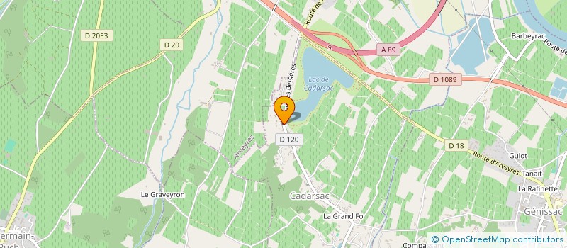 localisation de l'entreprise PIERRE CASSIUS  CADARSAC