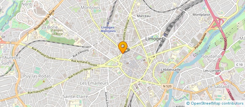 localisation de l'entreprise PIERRE DE LA GUERONNIERE à LIMOGES