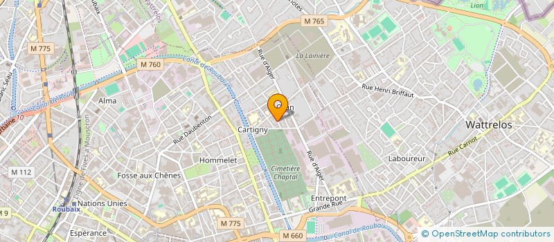 localisation de l'entreprise PIERRE DU NORD à ROUBAIX