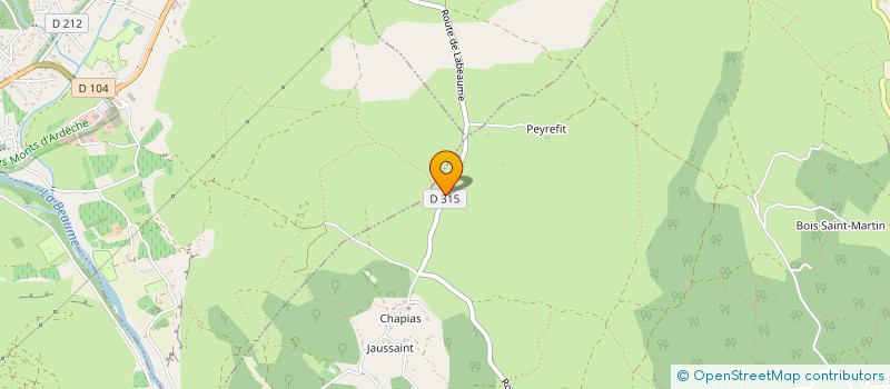 localisation de l'entreprise PIERRE ET CHAUX  LABEAUME