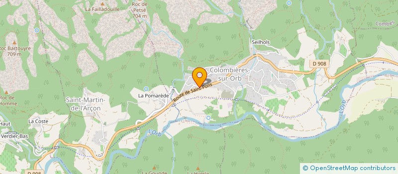 localisation de l'entreprise PIERRE ET JARDIN à COLOMBIERES-SUR-ORB