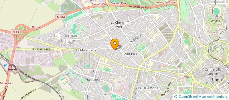 localisation de l'entreprise PIERRE IMMOBILIER  CAEN