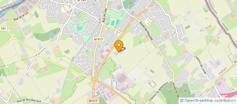 localisation de l'entreprise PIERRE JEANNE  HALLUIN