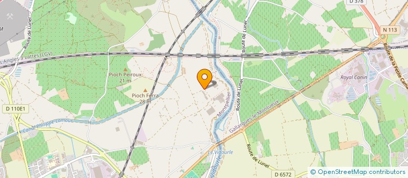 localisation de l'entreprise PIERRE LEVACHER DISTRIBUTION SARL à LUNEL