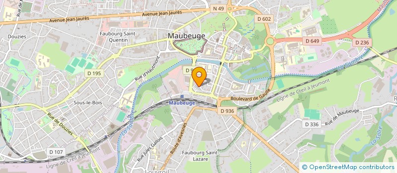 localisation de l'entreprise PIERRE LEVEQUE & REGINALD NININ à MAUBEUGE