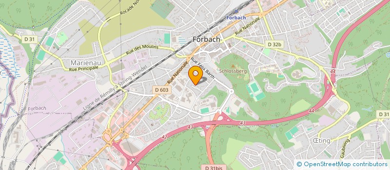 localisation de l'entreprise PIERRE LOTI  FORBACH