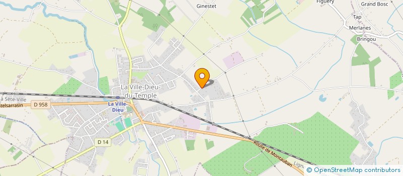 localisation de l'entreprise PIERRE MANFREDI  LA VILLE-DIEU-DU-TEMPLE