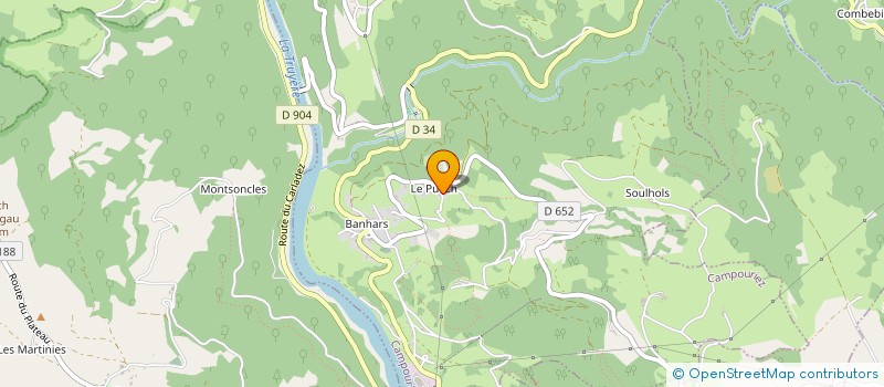 localisation de l'entreprise PIERRE MARCILLAC FERRONNERIE  HUPARLAC