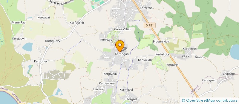 localisation de l'entreprise PIERRE MONIER  ERDEVEN