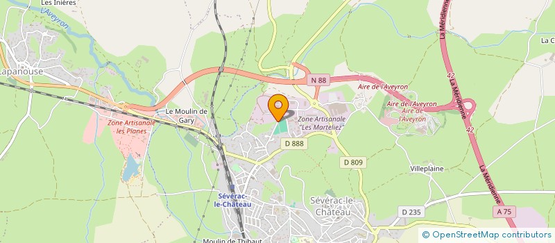 localisation de l'entreprise PIERRE MONTARNAL TRANSPORTS NEGOCE - PMTN à SEVERAC D'AVEYRON