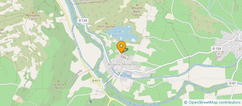 localisation de l'entreprise PIERRE & NAT  ARGENS-MINERVOIS