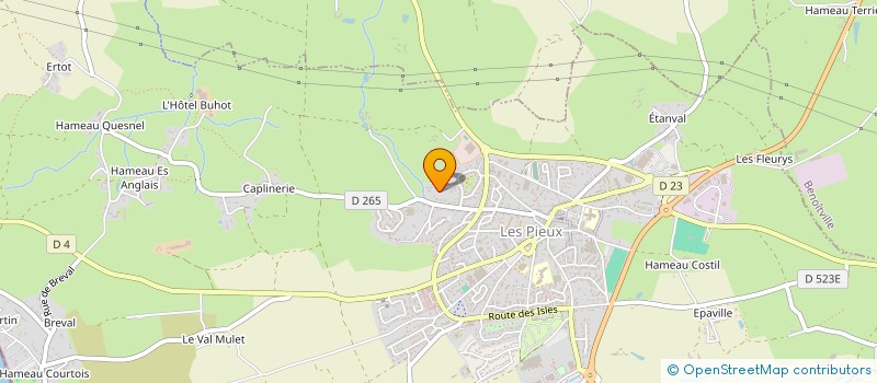 localisation de l'entreprise PIERRE PAILLE CHAUX  LES PIEUX