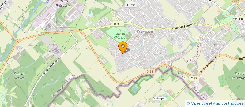 localisation de l'entreprise PIERRE PAPIER CISEAUX  PREVESSIN-MOENS