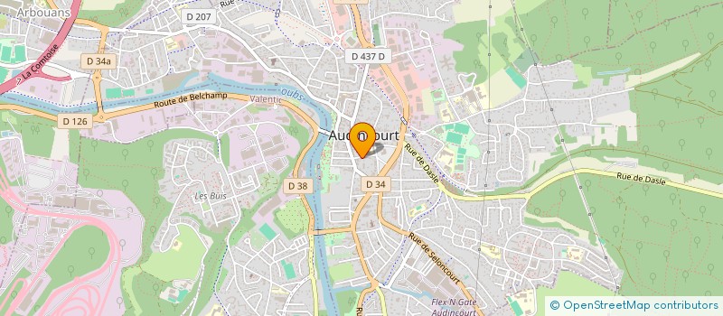 localisation de l'entreprise PIERRE PEUGEOT- BETHEL  AUDINCOURT