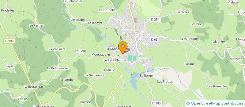 localisation de l'entreprise PIERRE POMEL  CUNLHAT