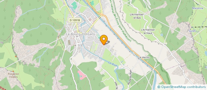 localisation de l'entreprise PIERRE POUSSET  LES DEUX ALPES