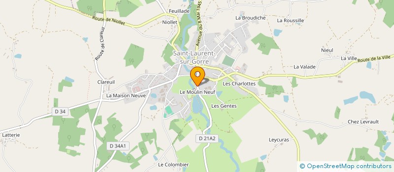 localisation de l'entreprise PIERRE ROBERT à SAINT-LAURENT-SUR-GORRE
