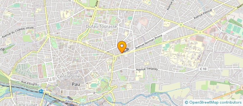 localisation de l'entreprise PIERRE SERE, FRANCOIS MOREAU ET ORIANE TOUZAA, ALEXANDRE HURBAIN ET JOHANNA LOPES, NOTAIRES ASSOCIES à PAU