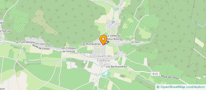 localisation de l'entreprise PIERRE SOURDAIS - LE MOULIN A TAN  CRAVANT-LES-COTEAUX