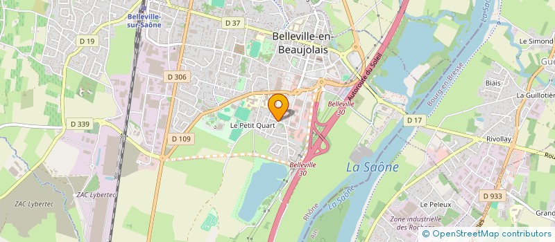 localisation de l'entreprise PIERRE VINCENT BAKIR CHAUFFAGE - PLOMBERIE - SANITAIRE  BELLEVILLE-EN-BEAUJOLAIS