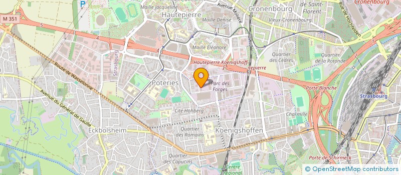 localisation de l'entreprise PIERREJAUNE MEDIAS à STRASBOURG