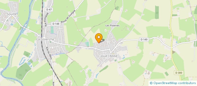 localisation de l'entreprise PIERRELINES  JOUE L'ABBE